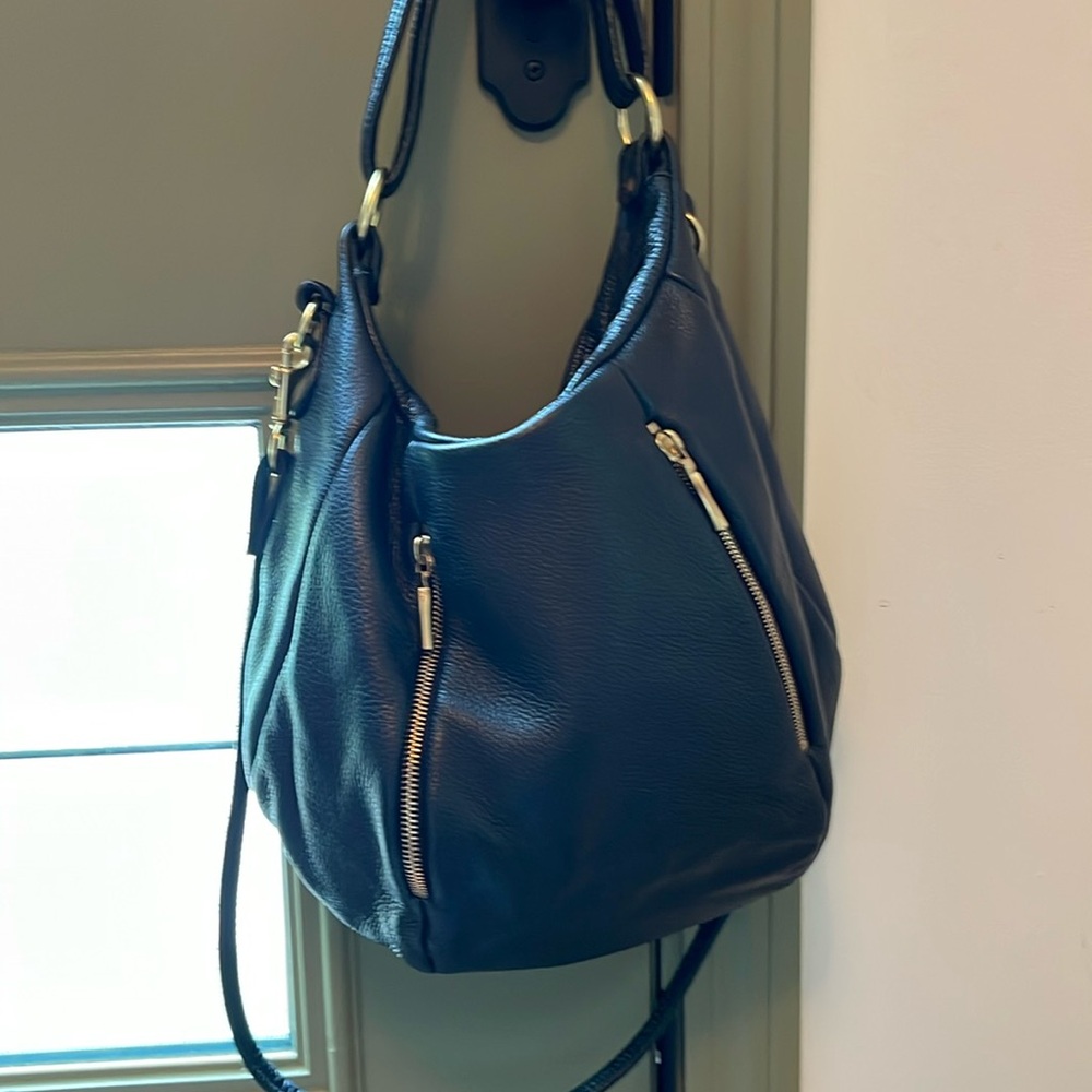 Opelle Pebbled Leather Ballet Crossbody Bag